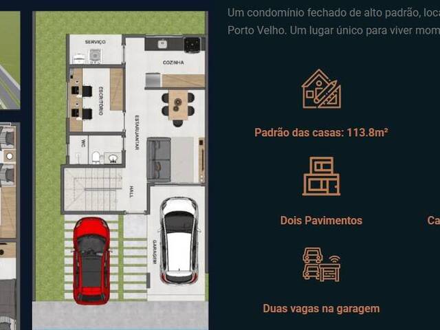 #1121 - Casa em condomínio para Venda em Porto Velho - RO